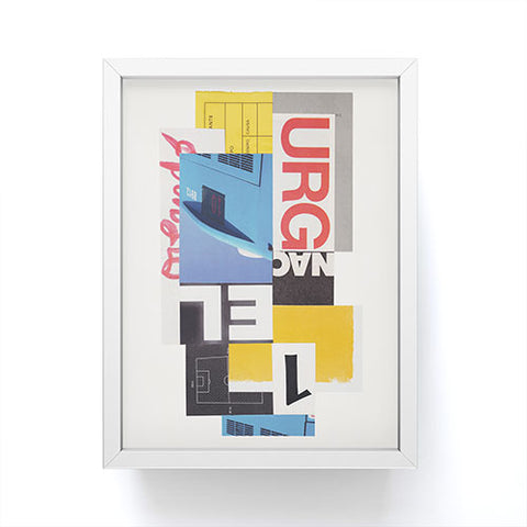 Alisa Galitsyna Typography Shapes Paper Collage Framed Mini Art Print