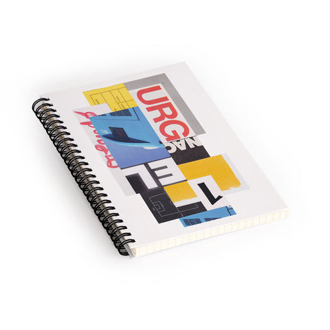 Alisa Galitsyna Typography Shapes Paper Collage Spiral Notebook