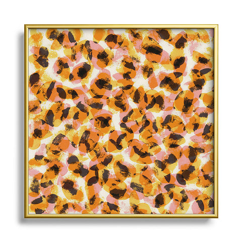 Alisa Galitsyna Vibrant Brush Strokes 1 Square Metal Framed Art Print