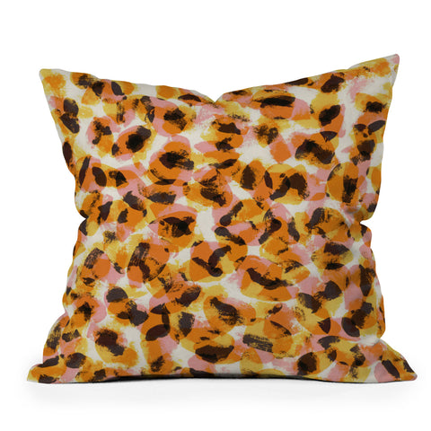 Alisa Galitsyna Vibrant Brush Strokes 1 Outdoor Throw Pillow