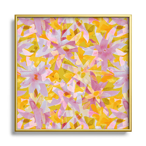 Alisa Galitsyna Watercolor Blooms 2 Square Metal Framed Art Print