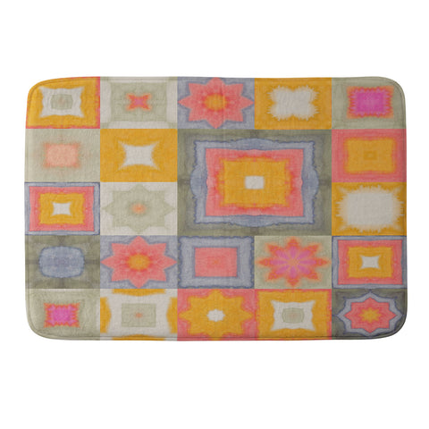 Alisa Galitsyna Watercolor Tiles Memory Foam Bath Mat