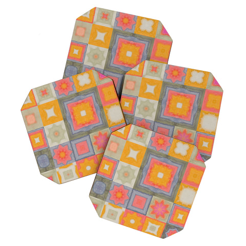 Alisa Galitsyna Watercolor Tiles Coaster Set