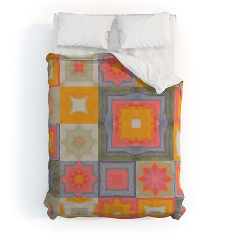 Alisa Galitsyna Watercolor Tiles Duvet Cover