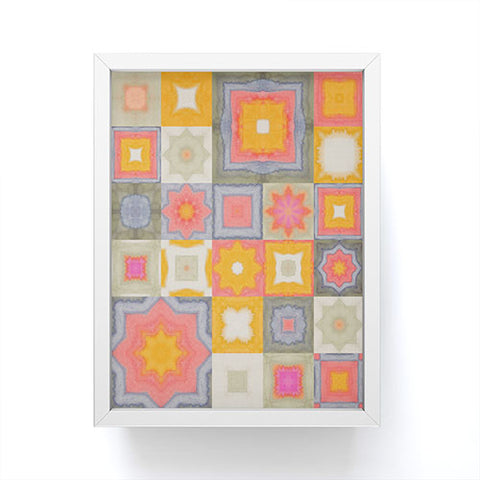 Alisa Galitsyna Watercolor Tiles Framed Mini Art Print Square