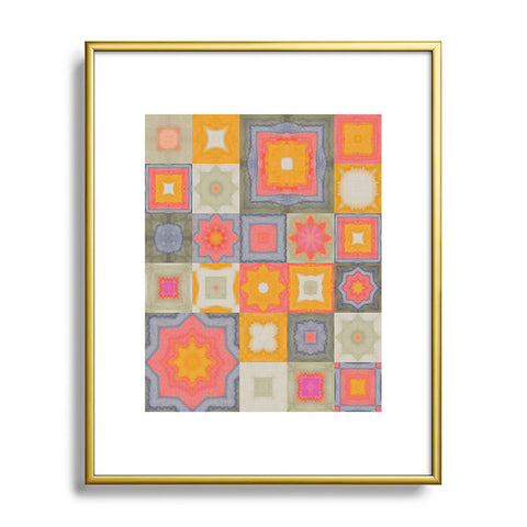 Alisa Galitsyna Watercolor Tiles Metal Framed Art Print