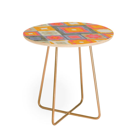 Alisa Galitsyna Watercolor Tiles Round Side Table