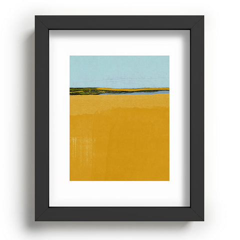 Alisa Galitsyna Where Blue Meets Gold Recessed Framing Rectangle