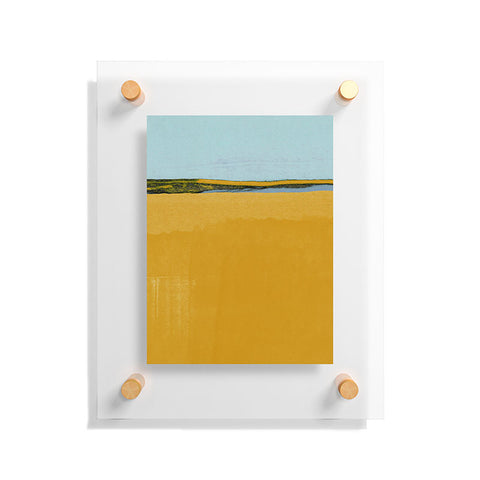 Alisa Galitsyna Where Blue Meets Gold Floating Acrylic Print