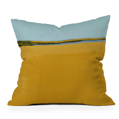 Alisa Galitsyna Where Blue Meets Gold Throw Pillow