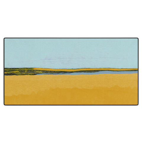 Alisa Galitsyna Where Blue Meets Gold Desk Mat