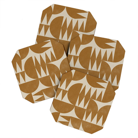 Alisa Galitsyna Woodblock Pattern Coaster Set