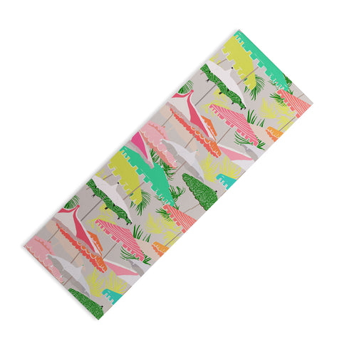 alison janssen Palm Springs poolside Yoga Mat