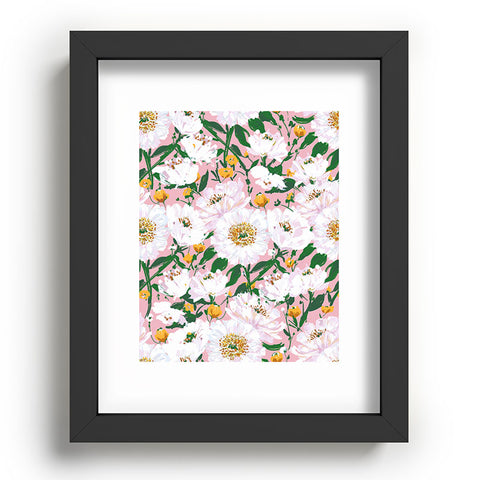 alison janssen Peonies on Pink I Recessed Framing Rectangle