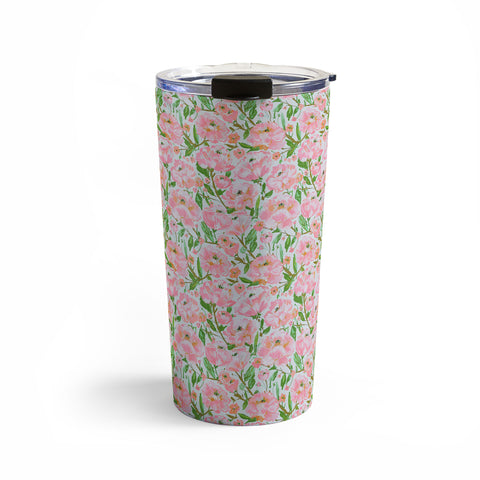 alison janssen Pink Summer Roses Travel Mug
