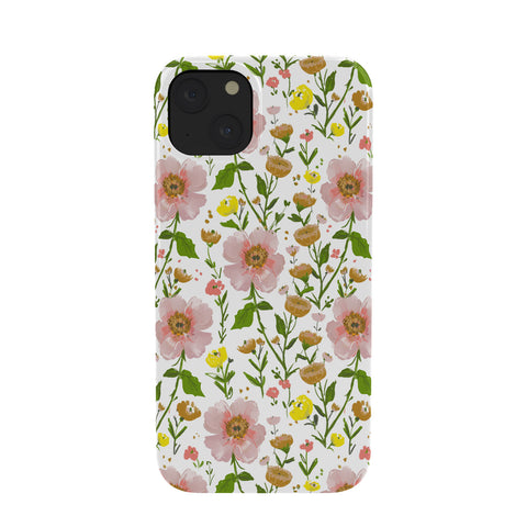 alison janssen Summer Floral pink yellow Phone Case