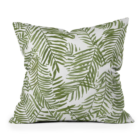 Alja Horvat Areca Palm Pattern Outdoor Throw Pillow