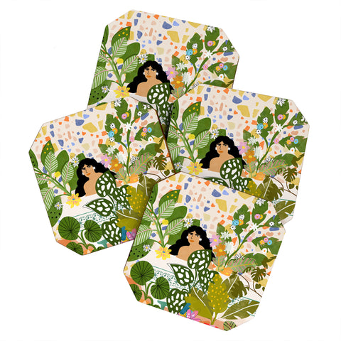 Alja Horvat Bathing With Plants Coaster Set
