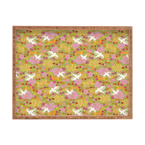 Alja Horvat Birds Flowers Rectangular Tray