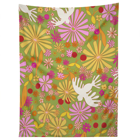 Alja Horvat Birds Flowers Tapestry