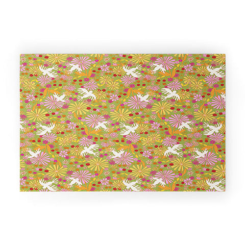 Alja Horvat Birds Flowers Welcome Mat