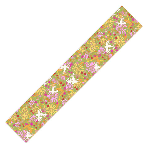 Alja Horvat Birds Flowers Table Runner