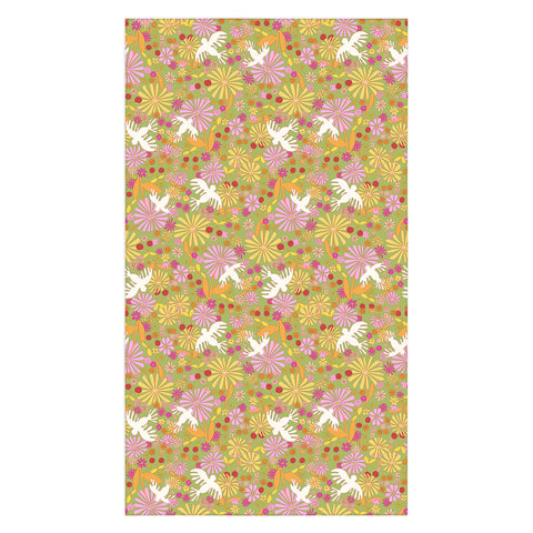 Alja Horvat Birds Flowers Tablecloth