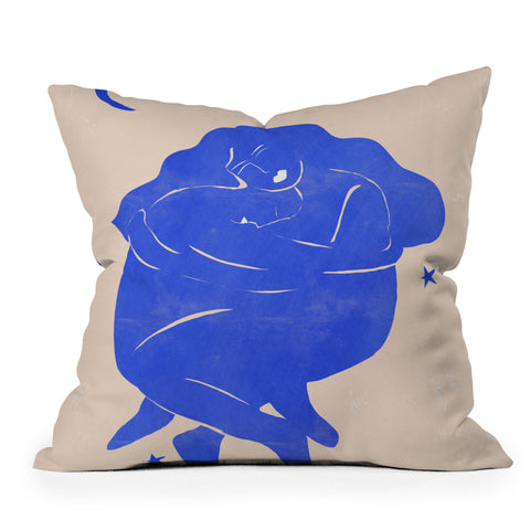 Alja Horvat Blue Part II Outdoor Throw Pillow