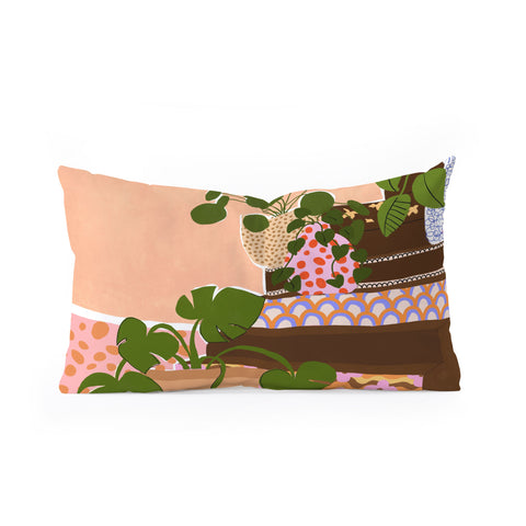 Alja Horvat Bohemian Stairs Oblong Throw Pillow