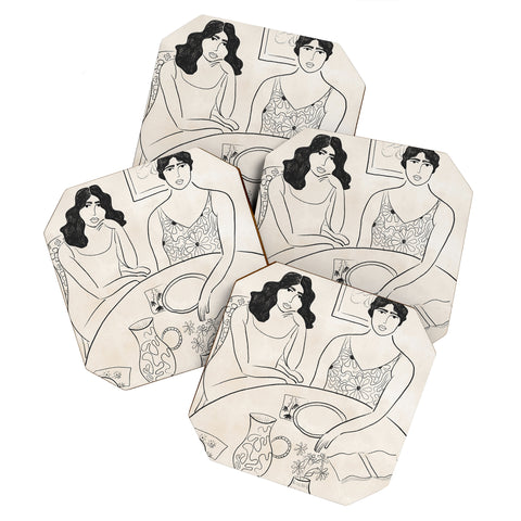 Alja Horvat Breakfast in the 70s Coaster Set
