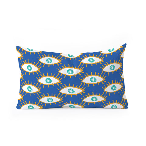 Alja Horvat Eyes dont lie Oblong Throw Pillow