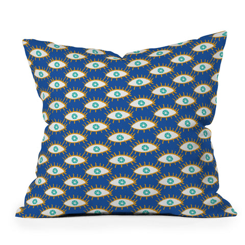 Alja Horvat Eyes dont lie Outdoor Throw Pillow