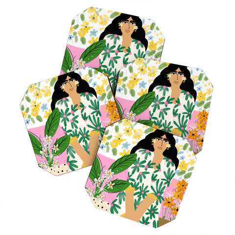 Alja Horvat Floral fever Coaster Set