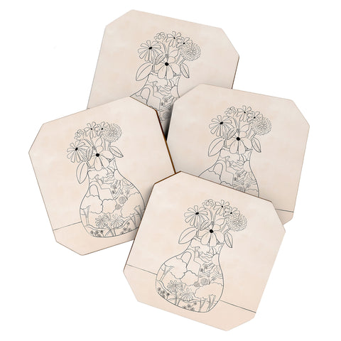 Alja Horvat Flower Vase Coaster Set