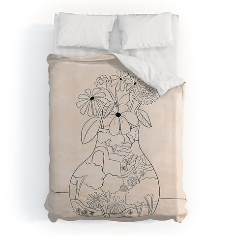 Alja Horvat Flower Vase Duvet Cover