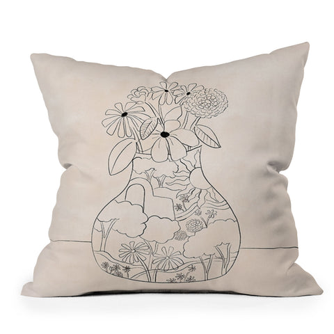 Alja Horvat Flower Vase Outdoor Throw Pillow