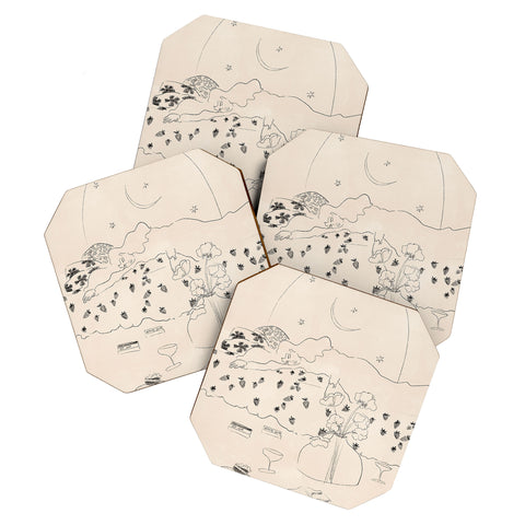 Alja Horvat Friday Night Self Care Coaster Set