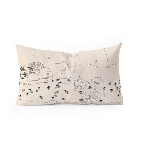 Alja Horvat Friday Night Self Care Oblong Throw Pillow