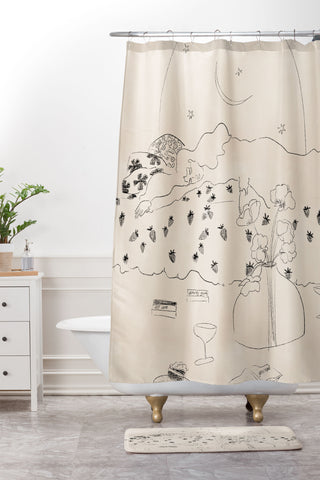 Alja Horvat Friday Night Self Care Shower Curtain And Mat