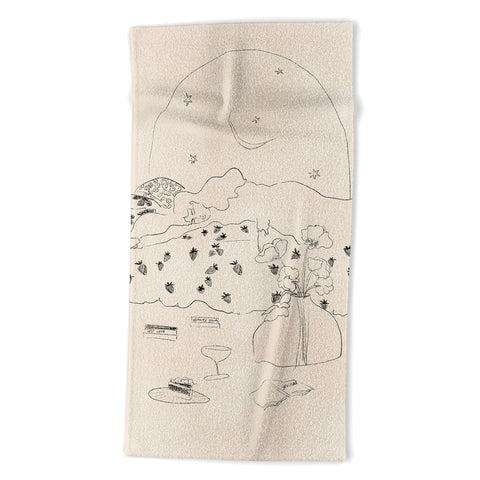 Alja Horvat Friday Night Self Care Beach Towel