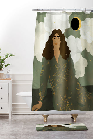 Alja Horvat Head in the clouds I Shower Curtain And Mat