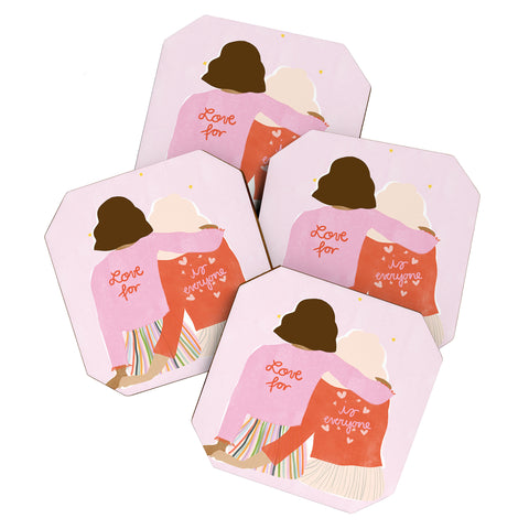 Alja Horvat Love Is For Everyone Coaster Set