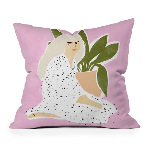 Alja Horvat Polka Dots Outdoor Throw Pillow