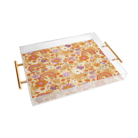 Alja Horvat Rainbows Sunshine and Stars Acrylic Tray
