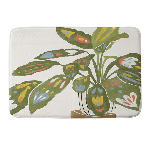Alja Horvat Scandinavian Plant Memory Foam Bath Mat