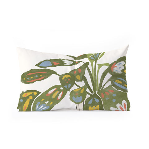 Alja Horvat Scandinavian Plant Oblong Throw Pillow