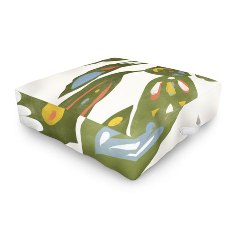 Alja Horvat Scandinavian Plant Outdoor Floor Cushion