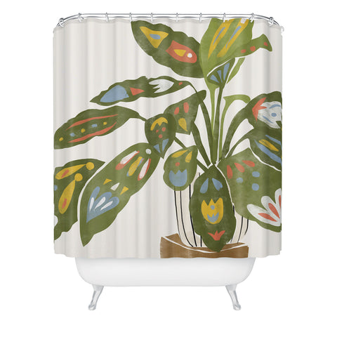 Alja Horvat Scandinavian Plant Shower Curtain