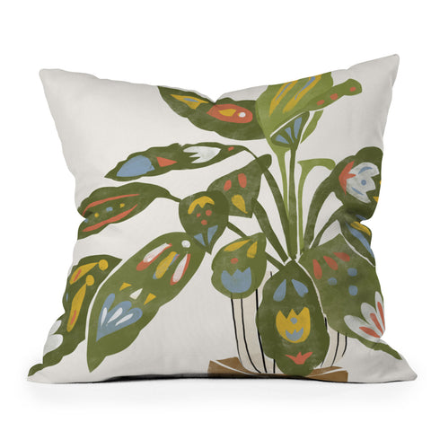 Alja Horvat Scandinavian Plant Outdoor Throw Pillow