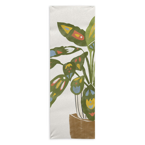 Alja Horvat Scandinavian Plant Yoga Towel